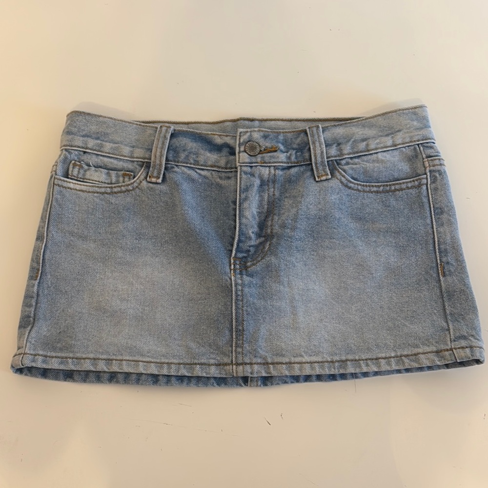 Brandy Melville Light Blue Denim Mini Skirt